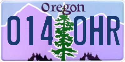 OR license plate 014OHR