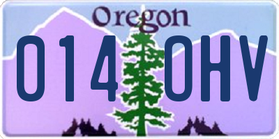 OR license plate 014OHV