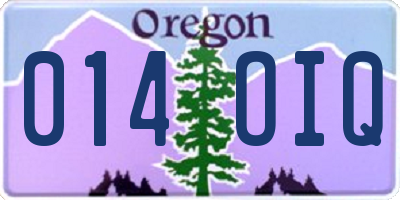 OR license plate 014OIQ