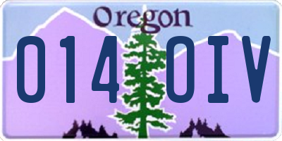 OR license plate 014OIV