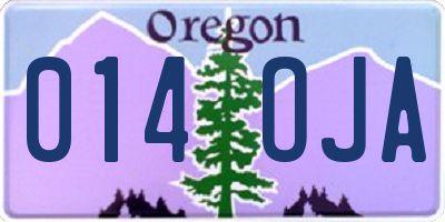 OR license plate 014OJA