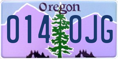 OR license plate 014OJG