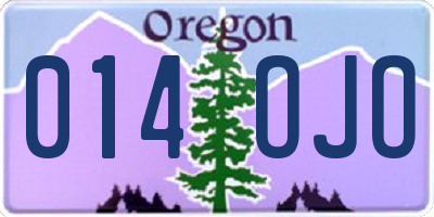 OR license plate 014OJO