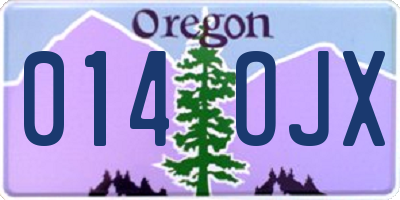 OR license plate 014OJX