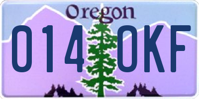 OR license plate 014OKF