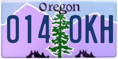 OR license plate 014OKH
