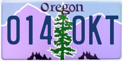 OR license plate 014OKT