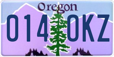 OR license plate 014OKZ