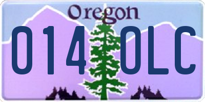 OR license plate 014OLC
