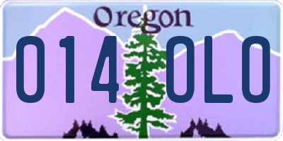 OR license plate 014OLO