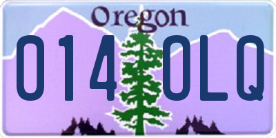 OR license plate 014OLQ