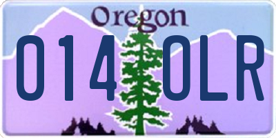 OR license plate 014OLR