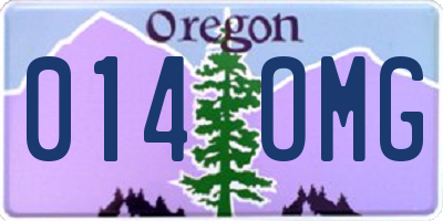 OR license plate 014OMG