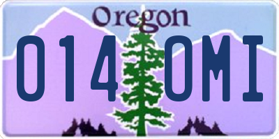 OR license plate 014OMI