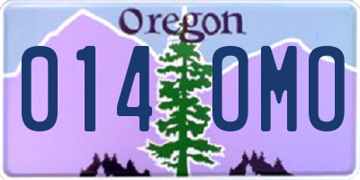OR license plate 014OMO