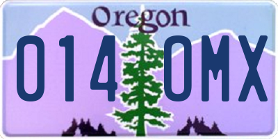 OR license plate 014OMX