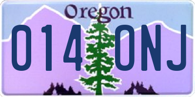 OR license plate 014ONJ