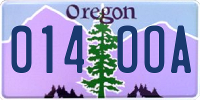 OR license plate 014OOA