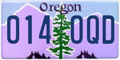 OR license plate 014OQD