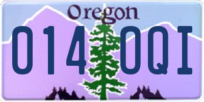 OR license plate 014OQI