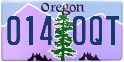 OR license plate 014OQT