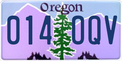 OR license plate 014OQV