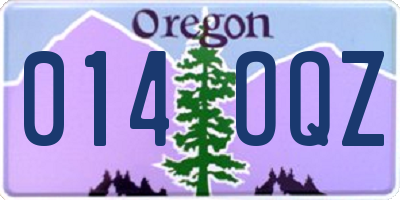 OR license plate 014OQZ