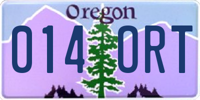 OR license plate 014ORT