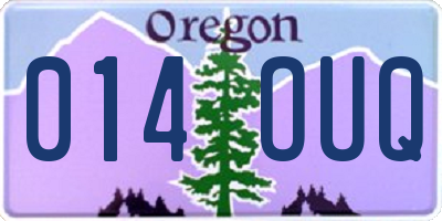 OR license plate 014OUQ