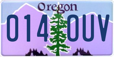 OR license plate 014OUV