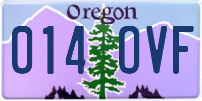 OR license plate 014OVF