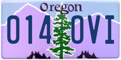 OR license plate 014OVI