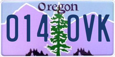 OR license plate 014OVK