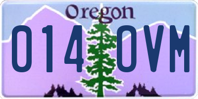 OR license plate 014OVM