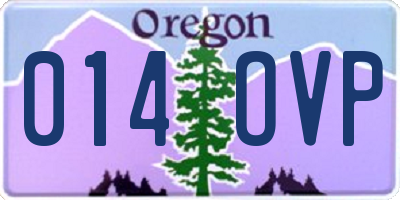 OR license plate 014OVP