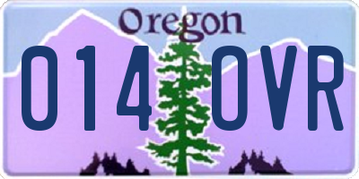 OR license plate 014OVR