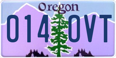 OR license plate 014OVT