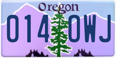OR license plate 014OWJ
