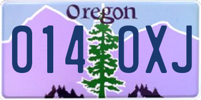 OR license plate 014OXJ