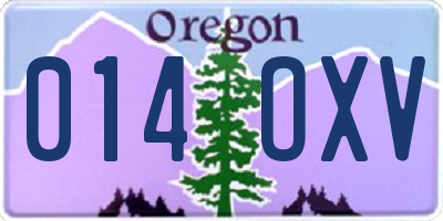 OR license plate 014OXV