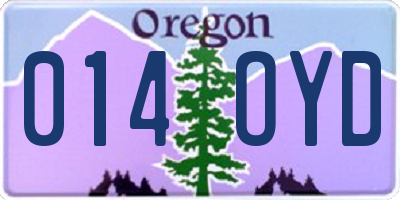 OR license plate 014OYD