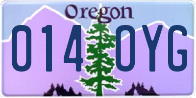 OR license plate 014OYG