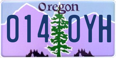 OR license plate 014OYH