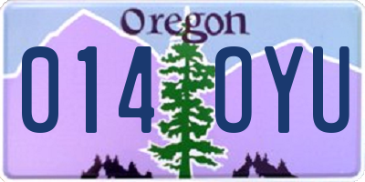 OR license plate 014OYU