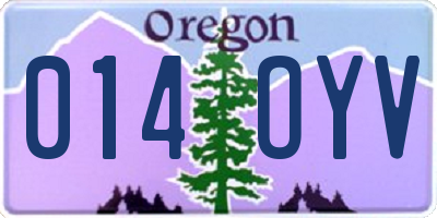OR license plate 014OYV