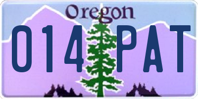 OR license plate 014PAT