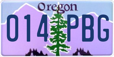 OR license plate 014PBG