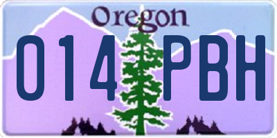 OR license plate 014PBH