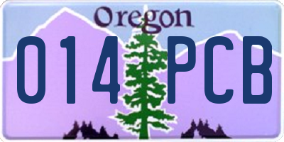 OR license plate 014PCB