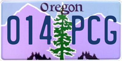 OR license plate 014PCG